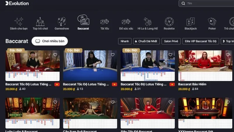 Chơi Baccarat Live HD tại Max79, dealer chuyên nghiệp, giao diện mượt mà và trực tiếp