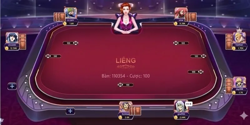 Giao diện chơi bài Liêng tại nhà cái Max79 thiết kế đồ họa đẹp, sắc nét