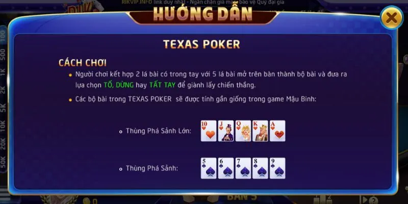 Cách chơi Poker Texas cơ bản tại Max79