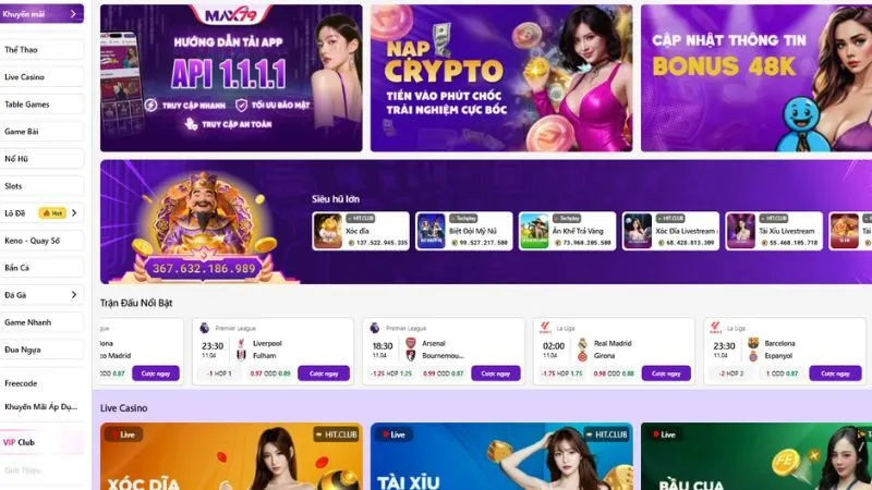 Max79 cung cấp nền tảng thân thiện với dịch vụ đa dạng và hấp dẫn