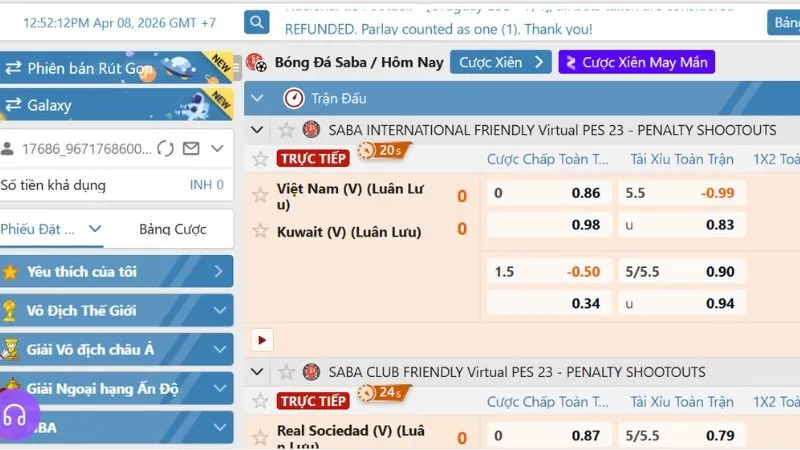 SABA Virtual mang trải nghiệm cược thể thao ảo nhanh chóng, hấp dẫn, minh bạch